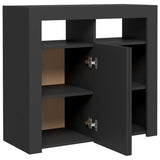NNEVL Sideboard with LED Lights Grey 80x35x75 cm