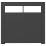 NNEVL Sideboard with LED Lights Grey 80x35x75 cm