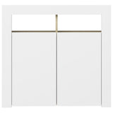 NNEVL Sideboard with LED Lights White and Sonoma Oak 80x35x75 cm
