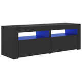 NNEVL TV Cabinet with LED Lights Grey 120x35x40 cm