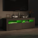 NNEVL TV Cabinet with LED Lights Grey 120x35x40 cm