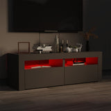 NNEVL TV Cabinet with LED Lights Grey 120x35x40 cm