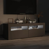 NNEVL TV Cabinet with LED Lights Grey 120x35x40 cm