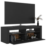 NNEVL TV Cabinet with LED Lights Grey 120x35x40 cm