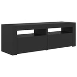 NNEVL TV Cabinet with LED Lights Grey 120x35x40 cm