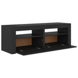 NNEVL TV Cabinet with LED Lights Grey 120x35x40 cm