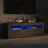 NNEVL TV Cabinet with LED Lights Grey 120x35x40 cm