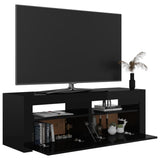 NNEVL TV Cabinet with LED Lights High Gloss Black 120x35x40 cm