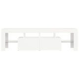 NNEVL TV Cabinet with LED Lights White 140x36.5x40 cm