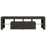 NNEVL TV Cabinet with LED Lights Grey 140x36.5x40 cm