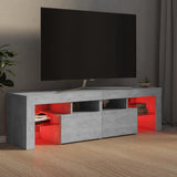 NNEVL TV Cabinet with LED Lights Concrete Grey 140x36.5x40 cm