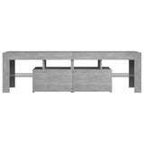 NNEVL TV Cabinet with LED Lights Concrete Grey 140x36.5x40 cm