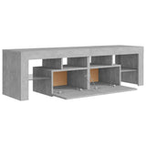 NNEVL TV Cabinet with LED Lights Concrete Grey 140x36.5x40 cm