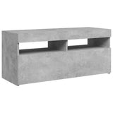 NNEVL TV Cabinet with LED Lights Concrete Grey 90x35x40 cm