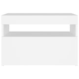 NNEVL TV Cabinet with LED Lights White 60x35x40 cm