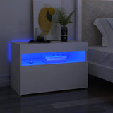 NNEVL TV Cabinets with LED Lights 2 pcs White 60x35x40 cm