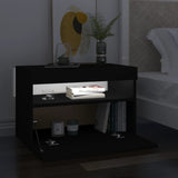 NNEVL TV Cabinets with LED Lights 2 pcs Black 60x35x40 cm