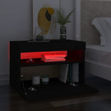 NNEVL TV Cabinets with LED Lights 2 pcs Black 60x35x40 cm