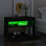 NNEVL TV Cabinets with LED Lights 2 pcs Black 60x35x40 cm