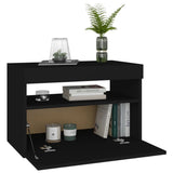 NNEVL TV Cabinets with LED Lights 2 pcs Black 60x35x40 cm