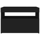 NNEVL TV Cabinets with LED Lights 2 pcs Black 60x35x40 cm