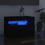 NNEVL TV Cabinets with LED Lights 2 pcs Black 60x35x40 cm
