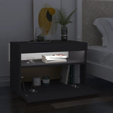 NNEVL TV Cabinets with LED Lights 2 pcs Grey 60x35x40 cm