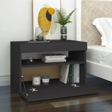 NNEVL TV Cabinets with LED Lights 2 pcs Grey 60x35x40 cm