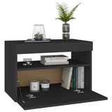 NNEVL TV Cabinets with LED Lights 2 pcs Grey 60x35x40 cm
