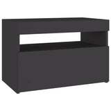 NNEVL TV Cabinets with LED Lights 2 pcs Grey 60x35x40 cm