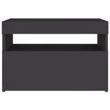 NNEVL TV Cabinets with LED Lights 2 pcs Grey 60x35x40 cm