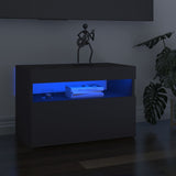 NNEVL TV Cabinets with LED Lights 2 pcs Grey 60x35x40 cm