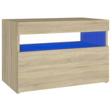 NNEVL TV Cabinet with LED Lights Sonoma Oak 60x35x40 cm