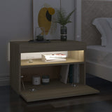 NNEVL TV Cabinet with LED Lights Sonoma Oak 60x35x40 cm