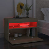 NNEVL TV Cabinet with LED Lights Sonoma Oak 60x35x40 cm