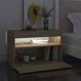 NNEVL TV Cabinets with LED Lights 2 pcs Sonoma Oak 60x35x40 cm
