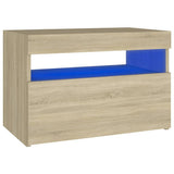 NNEVL TV Cabinets with LED Lights 2 pcs Sonoma Oak 60x35x40 cm