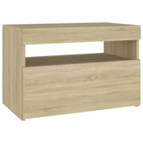 NNEVL TV Cabinets with LED Lights 2 pcs Sonoma Oak 60x35x40 cm