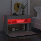 NNEVL TV Cabinets with LED Lights 2 pcs Concrete Grey 60x35x40 cm