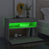 NNEVL TV Cabinets with LED Lights 2 pcs Concrete Grey 60x35x40 cm