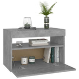 NNEVL TV Cabinets with LED Lights 2 pcs Concrete Grey 60x35x40 cm