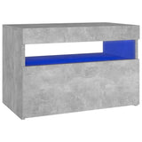 NNEVL TV Cabinets with LED Lights 2 pcs Concrete Grey 60x35x40 cm