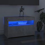 NNEVL TV Cabinets with LED Lights 2 pcs Concrete Grey 60x35x40 cm