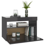 NNEVL TV Cabinets with LED Lights 2 pcs High Gloss Grey 60x35x40 cm