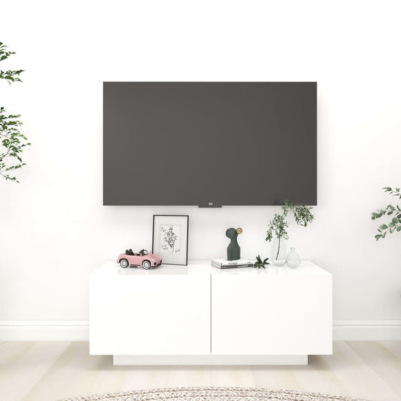 NNEVL TV Cabinet White 100x35x40 cm Chipboard