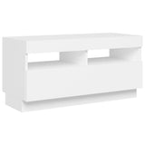 NNEVL TV Cabinet with LED Lights White 80x35x40 cm