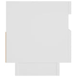 NNEVL TV Cabinet with LED Lights White 80x35x40 cm