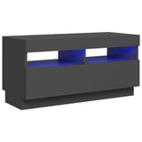 NNEVL TV Cabinet with LED Lights Grey 80x35x40 cm