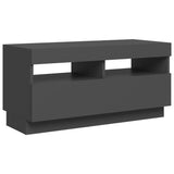 NNEVL TV Cabinet with LED Lights Grey 80x35x40 cm