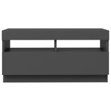 NNEVL TV Cabinet with LED Lights Grey 80x35x40 cm